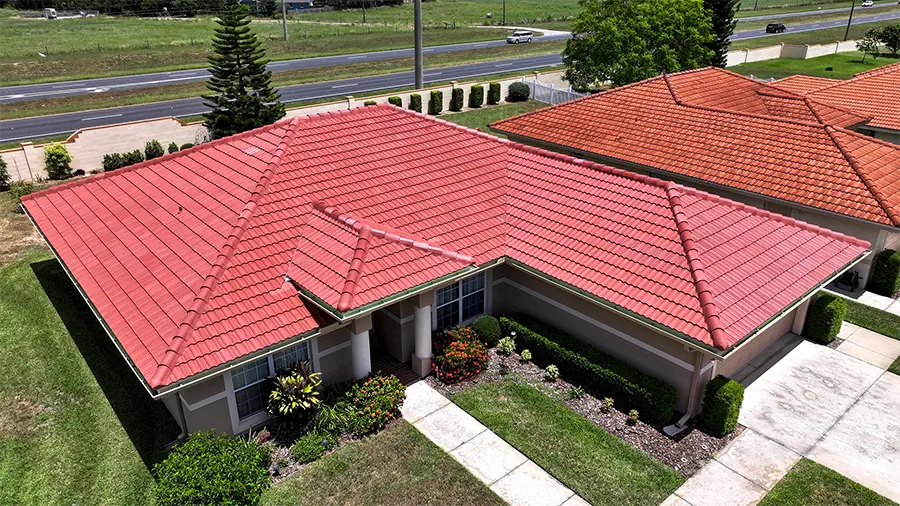 Red Commercial Tile Roofing Picture