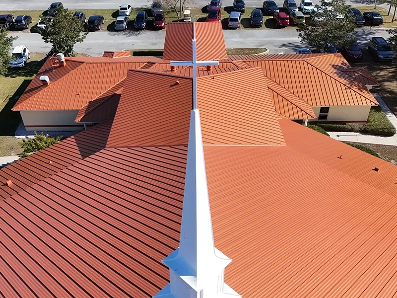 Christ Sanctified, Orlando. Metal Roof Replacement Completion Photo