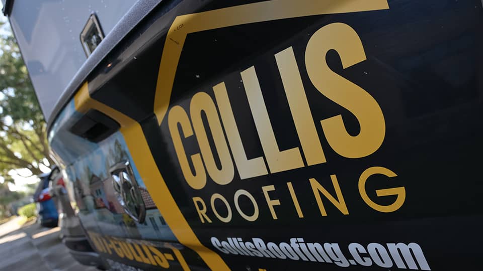 Collis Roofing work truck
