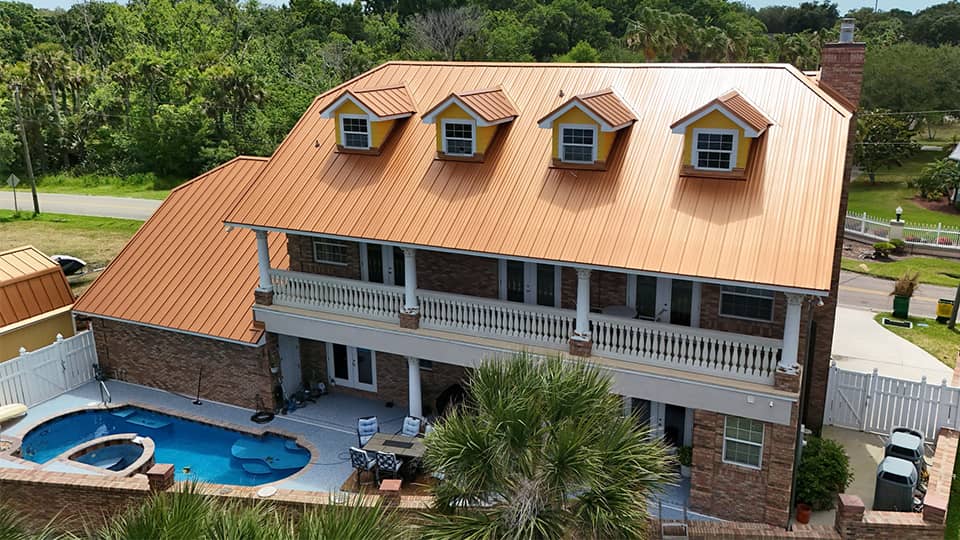 Picture of a metal roofing